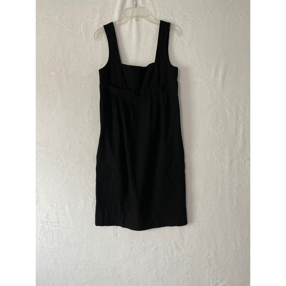 Diane von Furstenberg Rosario Black Wool Square Neck Empire Waist Dress Sz 6